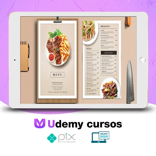 Menu de Comida 4K: Exibição do Restaurante - Envato Elements