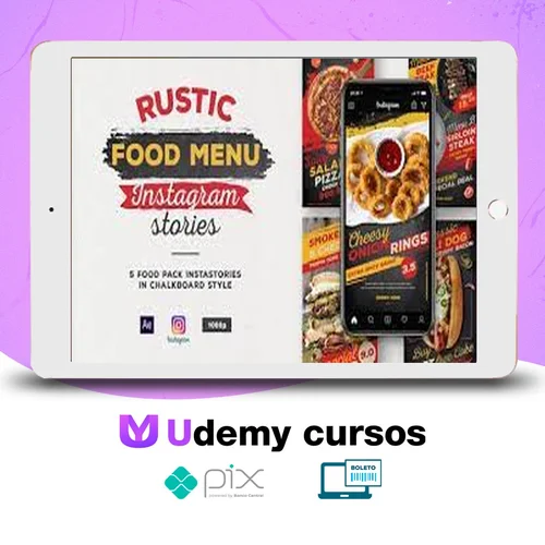 Menu Rústico de Comida - Instagram Stories